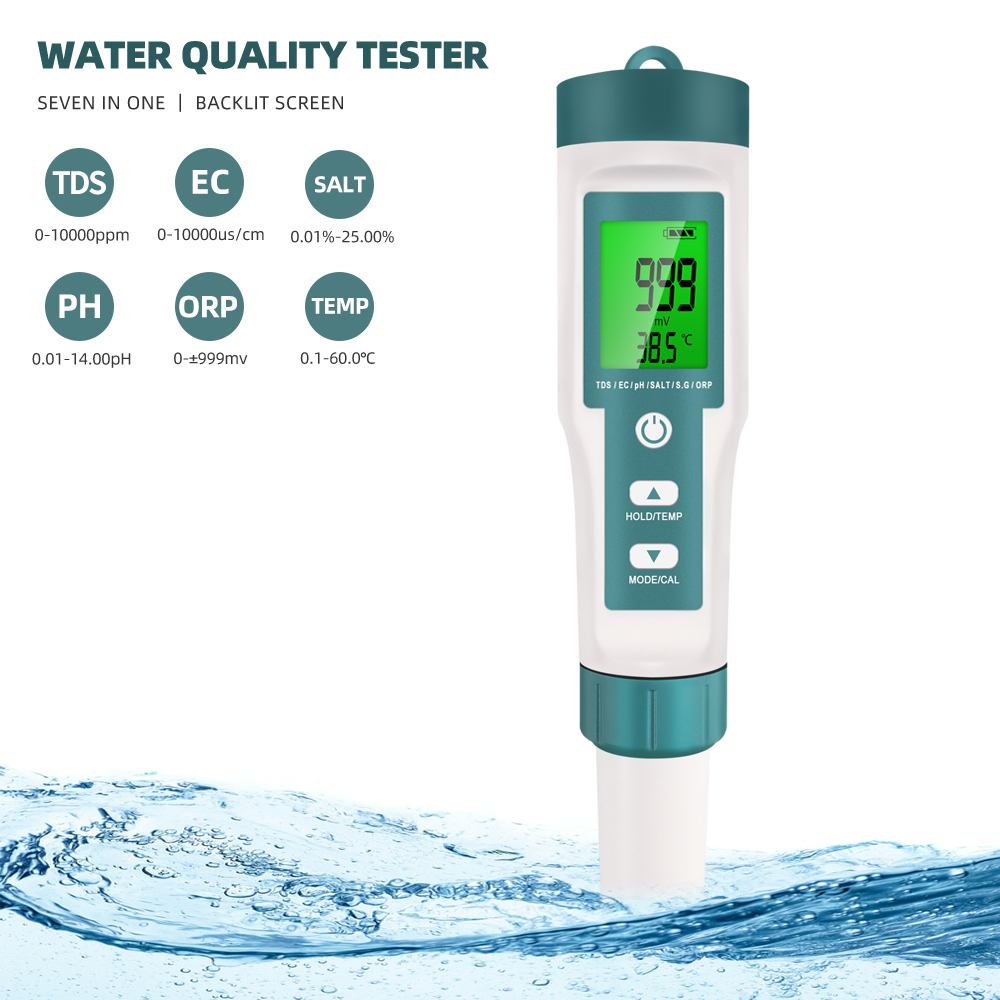 7 in 1 PH TDS EC ORP Salinity  - Ph Meter Digital Water Tester 评论和价格