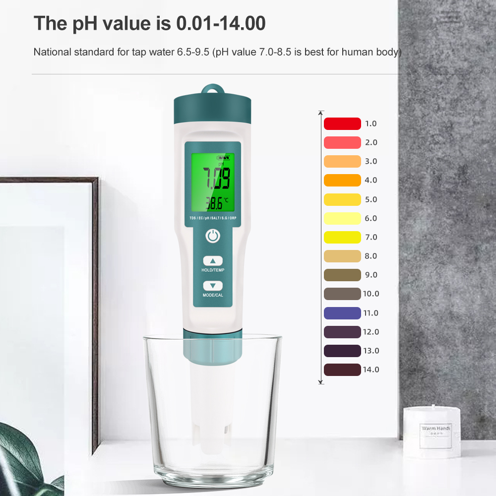 7 in 1 PH TDS EC ORP Salinity  - Ph Meter Digital Water Tester 评论和价格