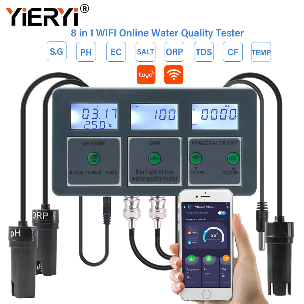 Yieryi WiFi Tuya Smart PH ORP  - Ph Meter Digital Water Tester 评论和价格